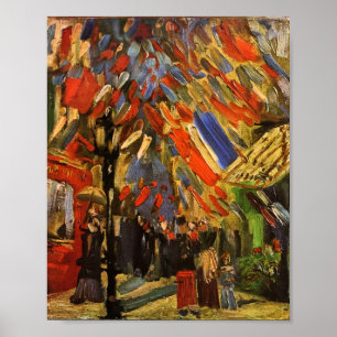 Poster 14 juillet Fête à Paris Van Gogh Art