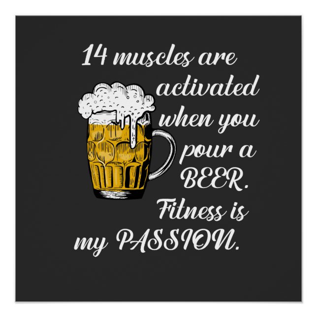 Poster 14 Muscles activés lorsque vous versez une bière. (Devant)