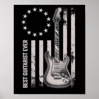 Poster 14 Rétro Meilleur Guitariste Américain Papa Guitar