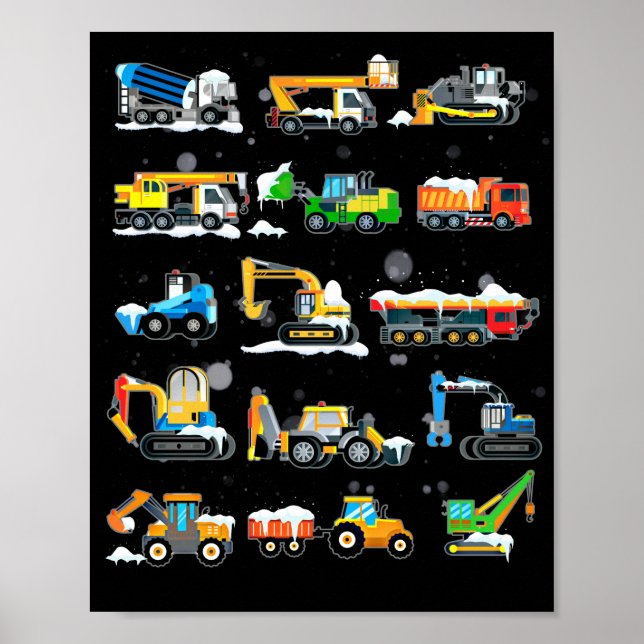 Poster 14 Véhicules Et Machines De Construction (Devant)