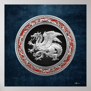Poster [150] Dragon islandais, Landvæ ttir [Argent]