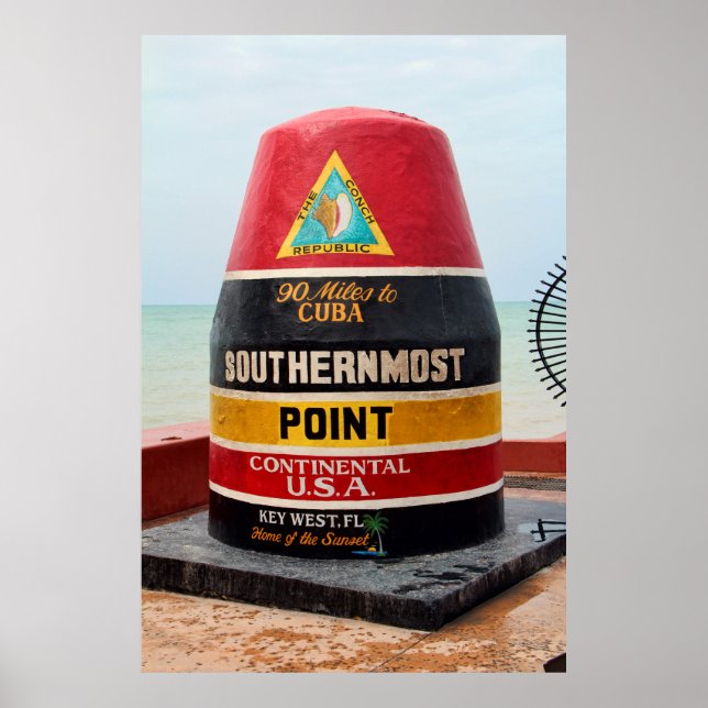 Poster 150 KM à CUBA - KEY WEST FLORIDA (Devant)