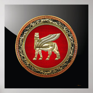 Poster [150] Lamassu à ailes babyloniennes [3D]