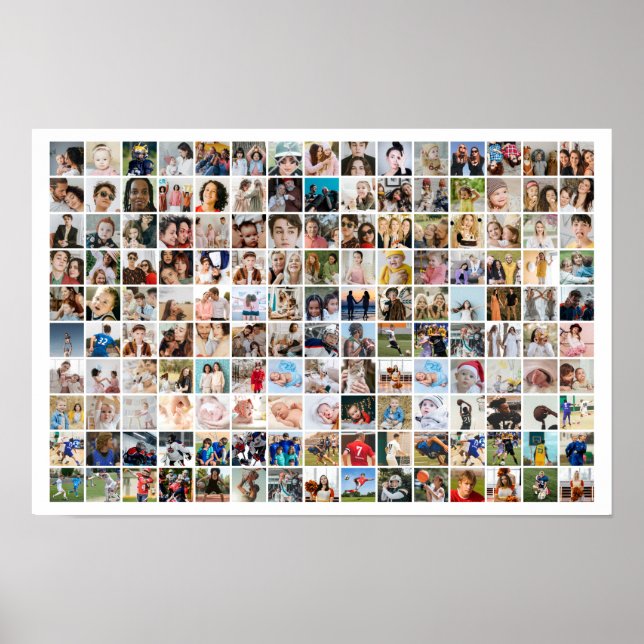 Poster 150 Photo Collage Custom Picture Grid (Devant)