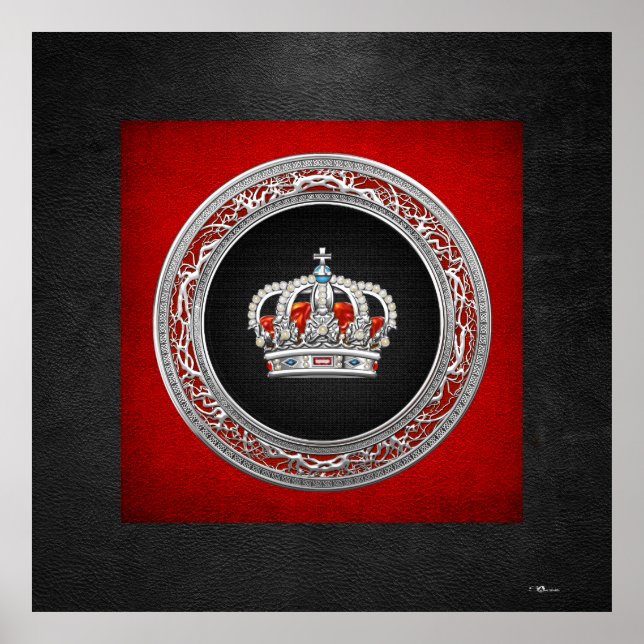 Poster [150] Prince-Princesse King-Queen Crown [Argent] (Devant)