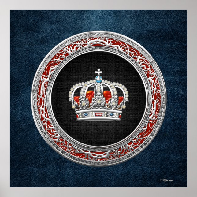 Poster [150] Prince-Princesse King-Queen Crown [Argent] (Devant)