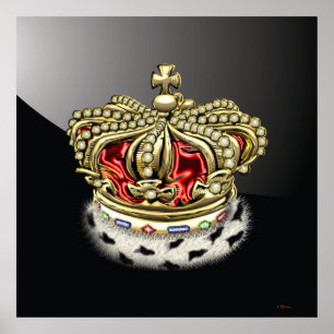 Poster [150] Prince [Roi] Couronne royale [Fourrure+Or][R