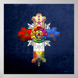 Poster [150] Rosy Cross (Croix Rose)