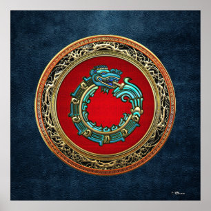 Poster [150] Serpent Dieu Quetzalcoatl [Jade]