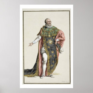 Poster 1553-1610) rois de Henri IV (de la France, de