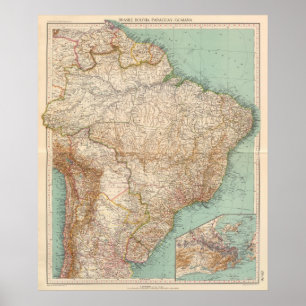Poster 1556 Brésil, Bolivie, Paraguay, Guyane
