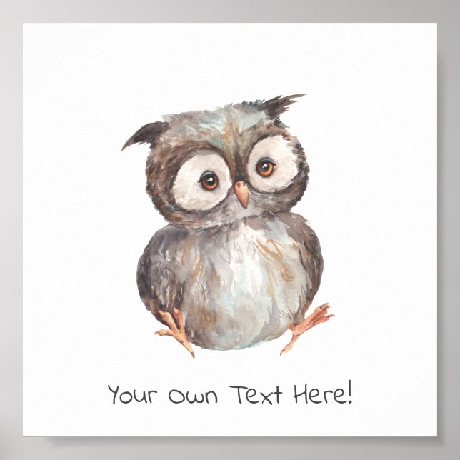 Poster (15,2 x 15,2 cm) - Little Owl (Devant)