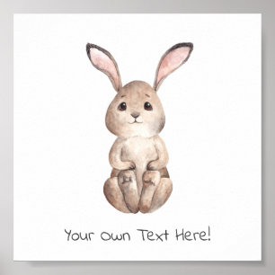 Poster (15,2 x 15,2cm) - Little Rabbit