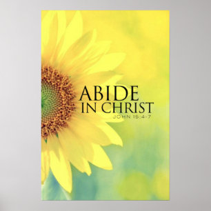 Poster 15:4 jaune de John de vers de bible de fleur -