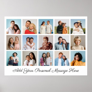 Poster 15 Photo Collage Ajoutez Votre Propre Salutation