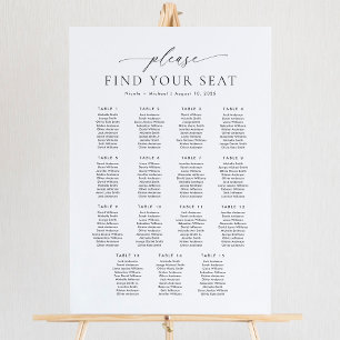 Poster 15 Tables Merci De Trouver Votre Place Plan De Tab