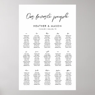 Poster 15 Tables Nos Mariages Favoris Sièges