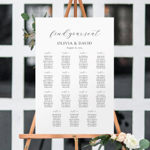 Poster 15 Tables Simple Notre Plan de Table des Personnes