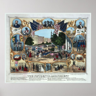 Poster 15e amendement Imprimer Abraham Lincoln