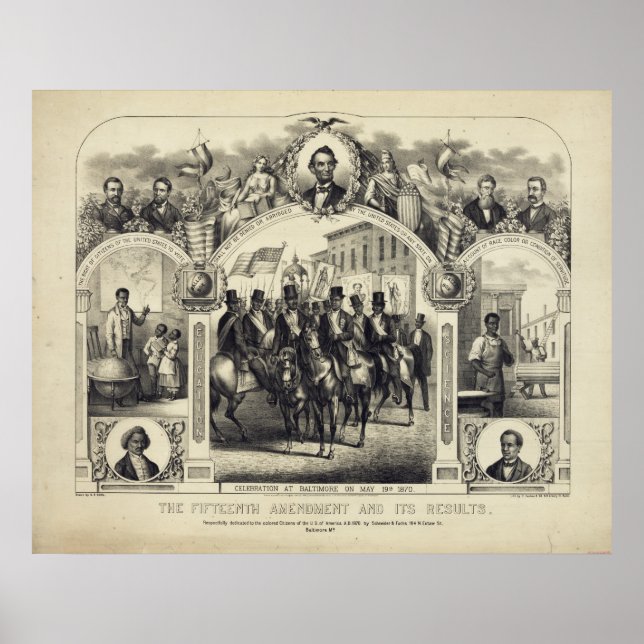 Poster 15ème amendement constitutionnel et ses résultats (Devant)