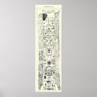 Poster 15ème siècle - Scroll Mur de Kirk Masonic