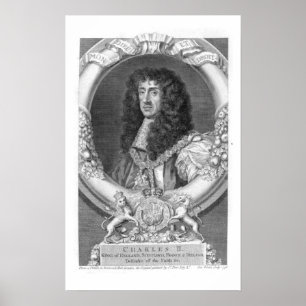 Poster 1630-85) rois de Charles II (de la Grande-Bretagne