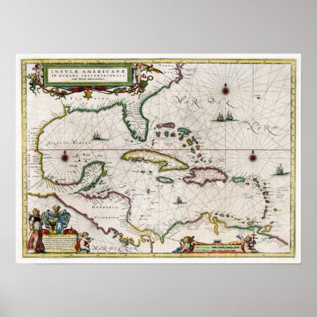 Poster 1635 Caraïbes et Amérique centrale (Devant)