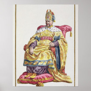 Poster 1662-1722) empereurs Manchu de Kang Tsi (de la
