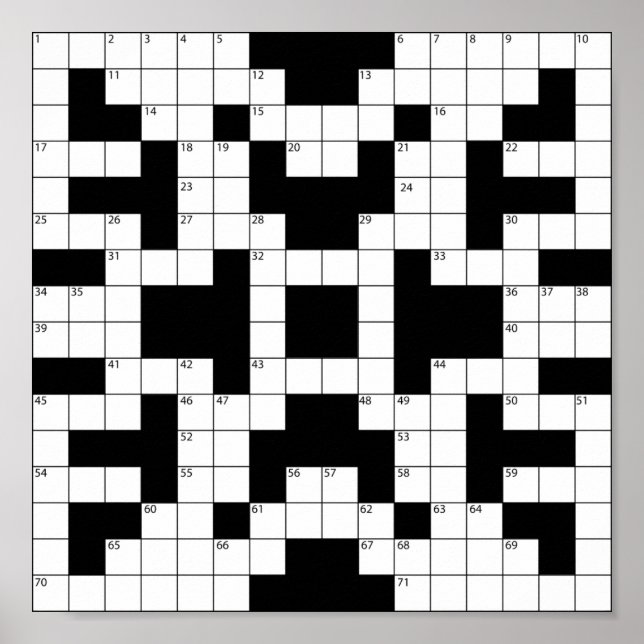 Poster 16640-cross-word-puzzle-vecteur CROSSWORD PUZZLE V (Devant)