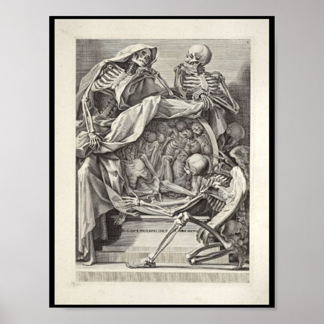 Poster 1691 Squelettes d'anatomie artistique Imprimer (Devant)