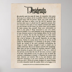 Poster 1692 - Desiderata