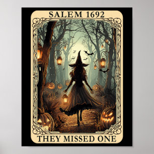 Poster 1692 Sorcière Halloween Ils Ont Manqué Une Carte T