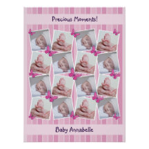 16 Images Collage Moments précieux rose