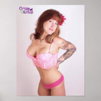 Poster 16" x 12" Chrissy Kittens Pinky