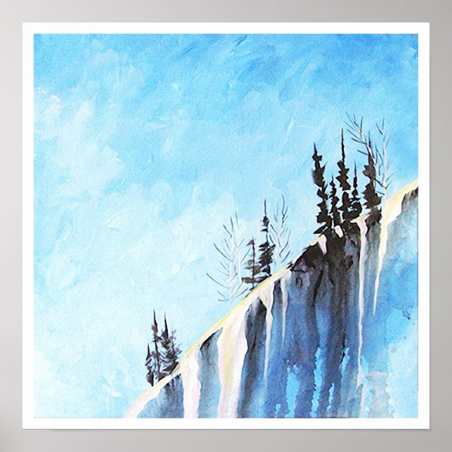 Poster 16 x 16 Paysage hivernal Snowy Cornice (Devant)