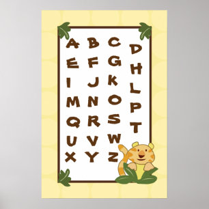 Poster 16x24 Pépinière Art ABC Graphique Babies de la jun