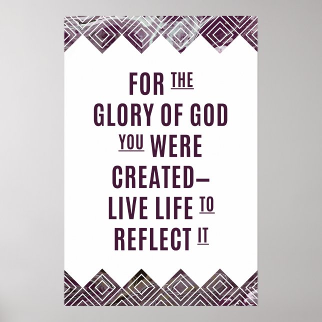 Poster 16x24 Violet Marbre Art Imprimer Semi brillant (Devant)