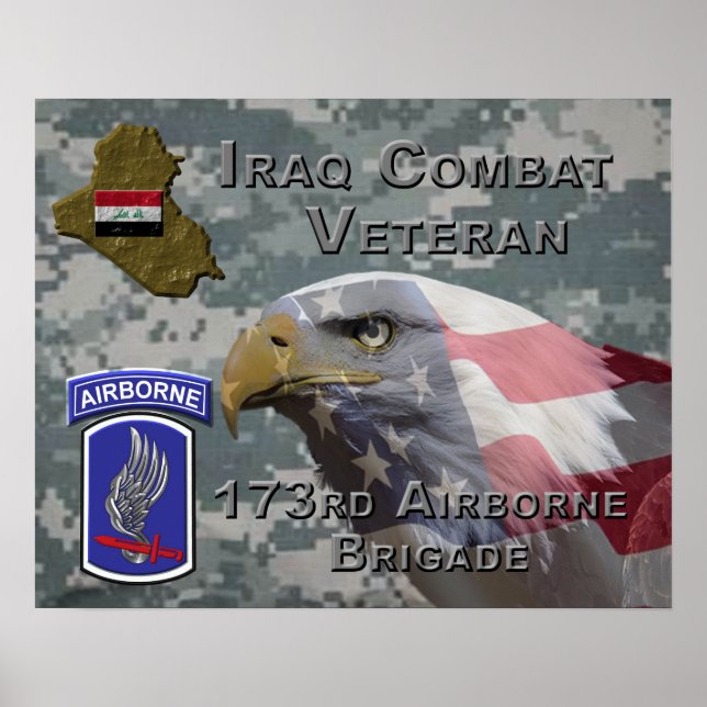 Poster 173e brigade aéroportée Iraq Combat Veteran (Devant)
