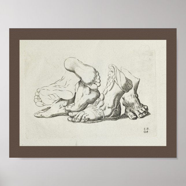 Poster 1747 Art artistique anatomie pied (Devant)