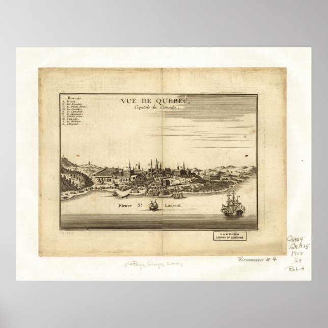 Poster 1755 Saint-Laurent Montréal Québec Carte panoramiq (Devant)