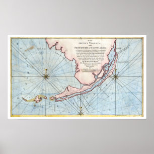 Poster 1772 Southern Florida Map
