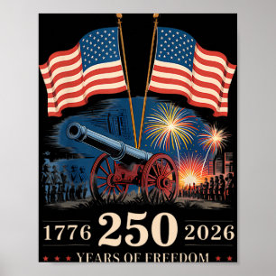 Poster 1776 2026 250 Ans de liberté 250e anniversaire amé
