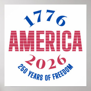 Poster 1776 AMÉRIQUE 2026 250 ans de liberté