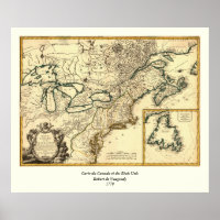 1778 Carte du Canada et des États-Unis