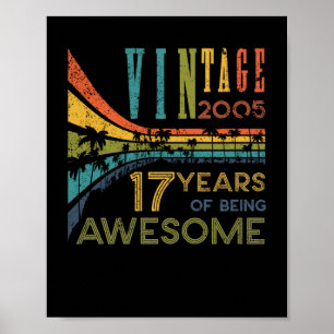 Poster 17 Anniversaire Vintage 2005 17e anniversaire