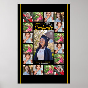 Poster 17 Collage de photos Modèles Fêtes Diplômé 20XX