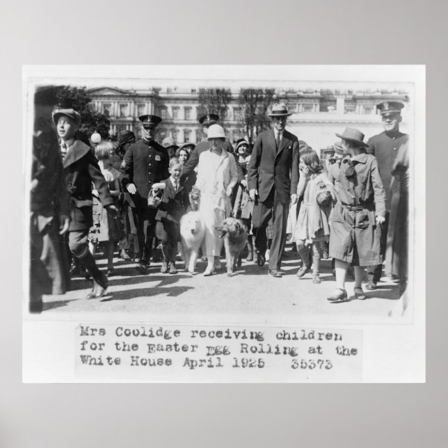 Poster 17 Mme Coolidge Maison Blanche aux oeufs de Pâques (Devant)