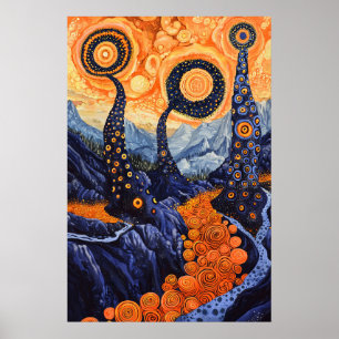 Poster 1816 Paysage surréaliste cosmique