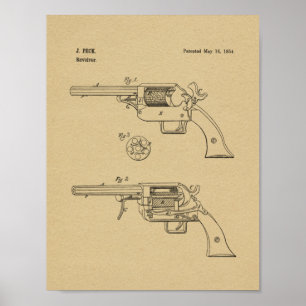 Poster 1854 Brevet d'art d'armes à feu