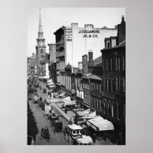 Poster 1859:  Circulation et magasins sur Washington Stre